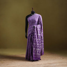 Batik Hand Block Print Pure Mul Cotton Ready To Wear Saree 52