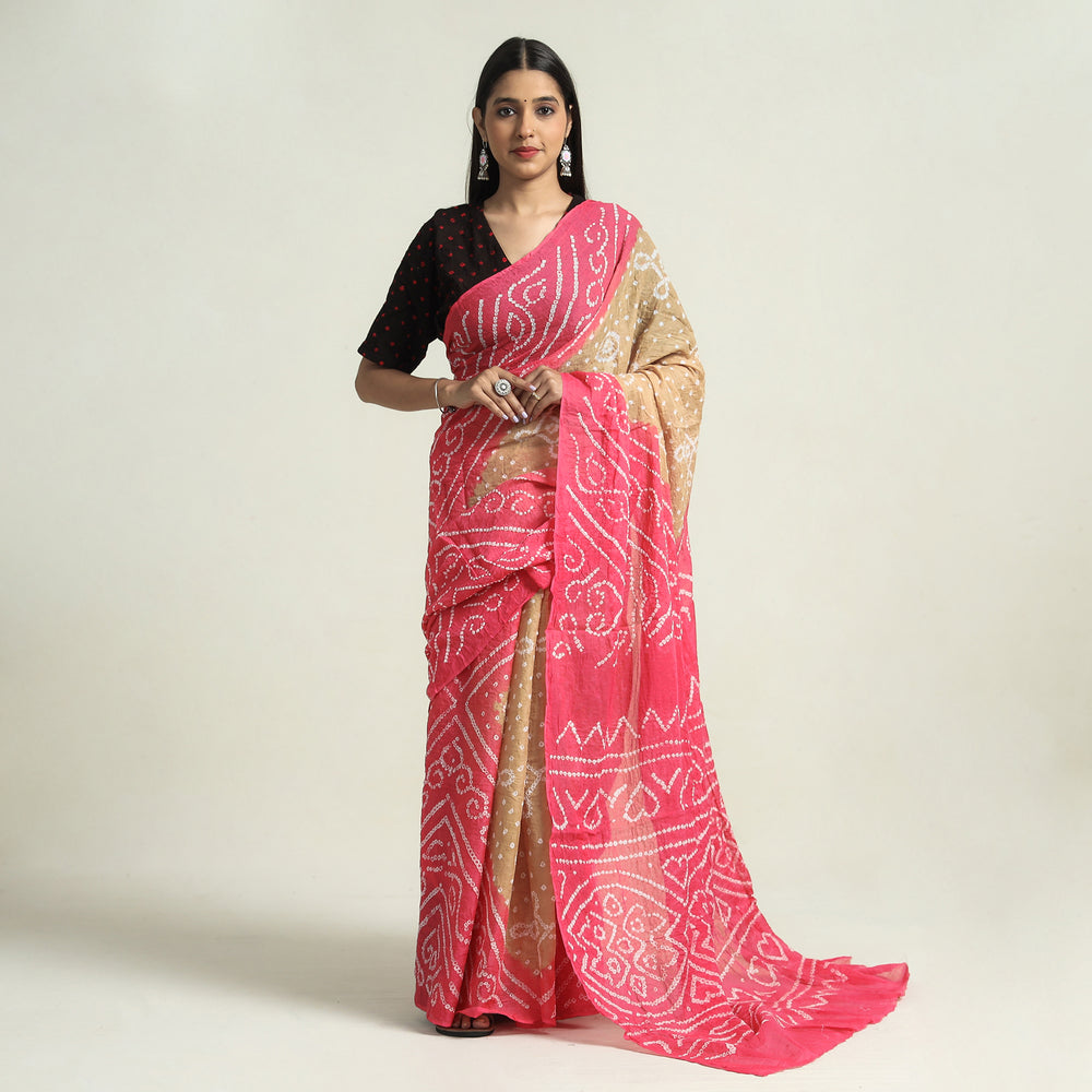 bandhani saree