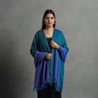 Blue - Kumaun Handwoven Pure Merino Wool Shawl for Women 63