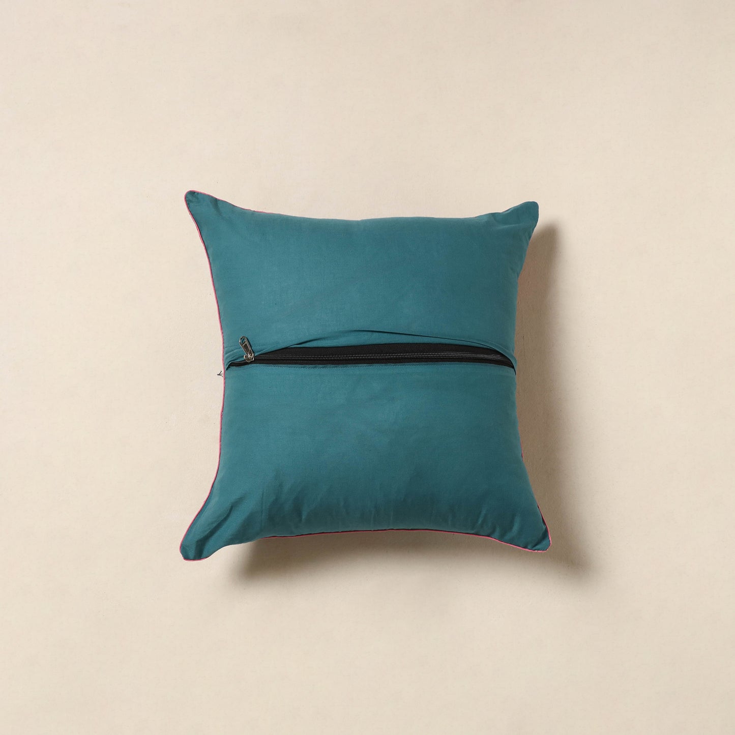 Blue - cotton sanganeri cushion cover 39 - handcrafted