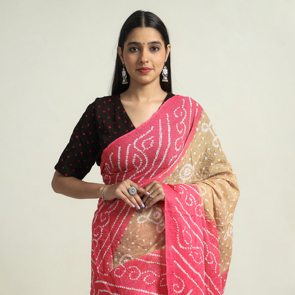 bandhani saree