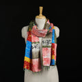 Bengal Kantha Handwork Patchwork Reversible Silk Stole 184