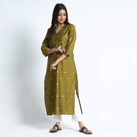 silk straight kurta