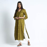 silk straight kurta