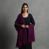 Purple - Kumaun Handwoven Pure Merino Wool Shawl for Women 64