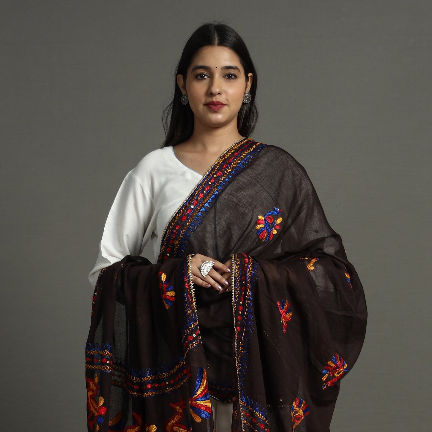 Phulkari Embroidered Dupatta