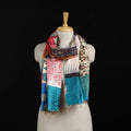 Bengal Kantha Handwork Patchwork Reversible Silk Stole 188