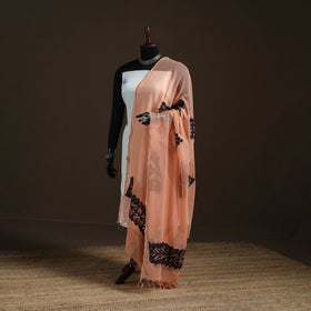 Kota Doria Cotton Barmer Applique Work Dupatta with Zari Border 04