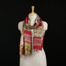 Bengal Kantha Handwork Patchwork Reversible Silk Stole 190