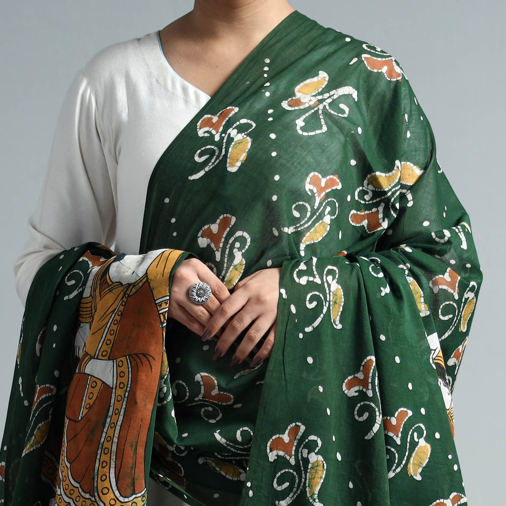 batik cotton dupatta