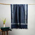 Blue - Akola Block Print Pure Handloom Cotton Towel 16