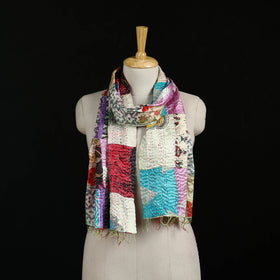 Bengal Kantha Handwork Patchwork Reversible Silk Stole 192