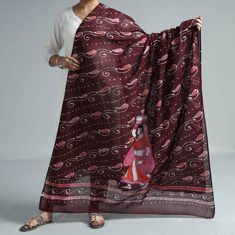 batik printed cotton dupatta