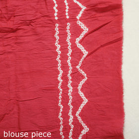Buy Kutch Bandhani Tie-Dye Cotton Saree with Blouse Piece Online l iTokri.com