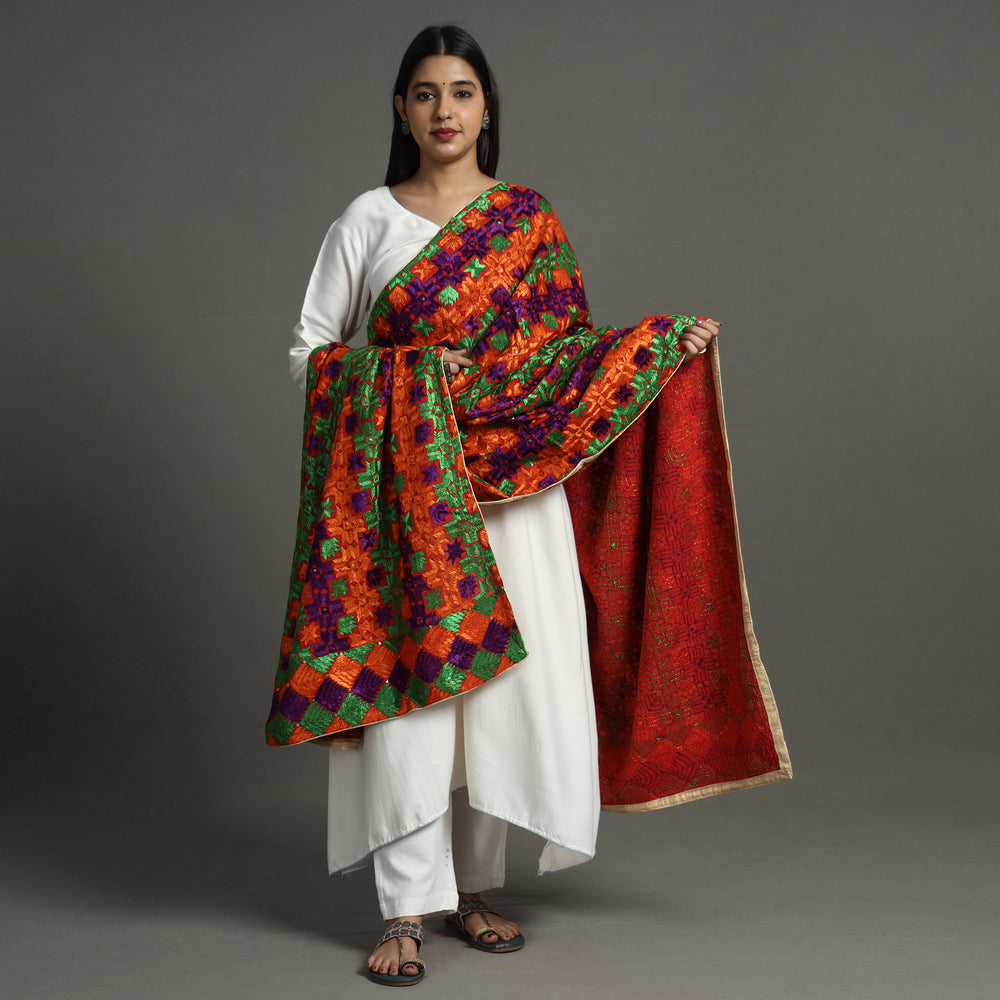 Phulkari Embroidered Dupatta