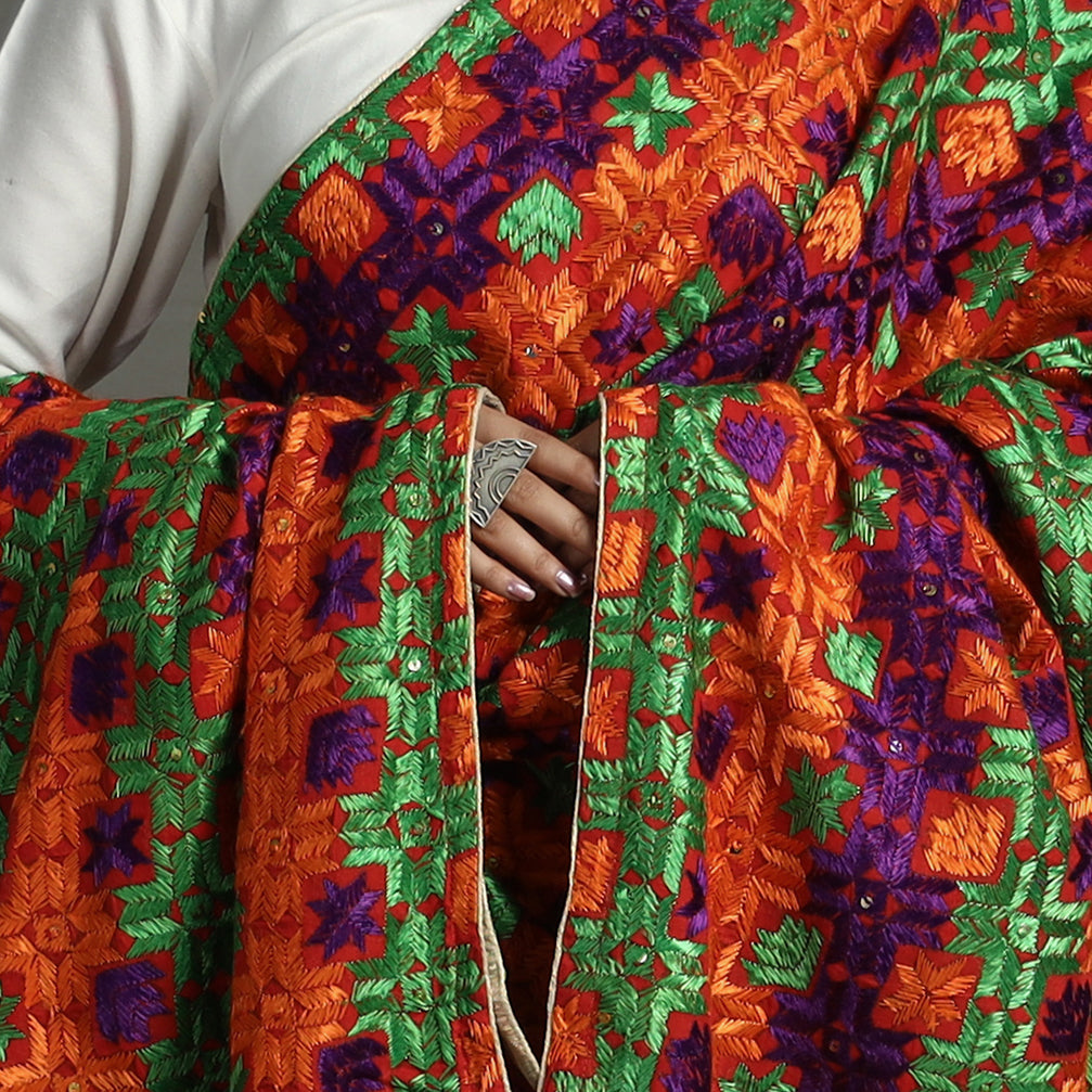 Phulkari Embroidered Dupatta