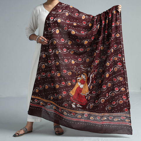 batik printed cotton dupatta