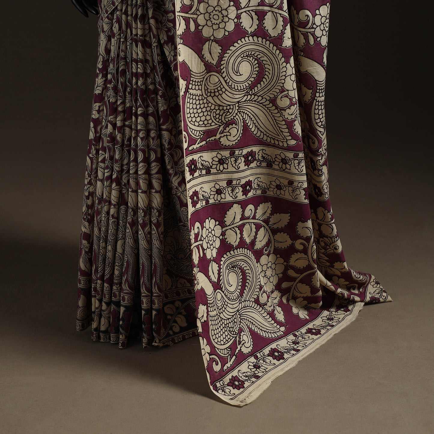 Printed Cotton Kalamkari Saree 12