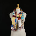 Bengal Kantha Handwork Patchwork Reversible Silk Stole 200