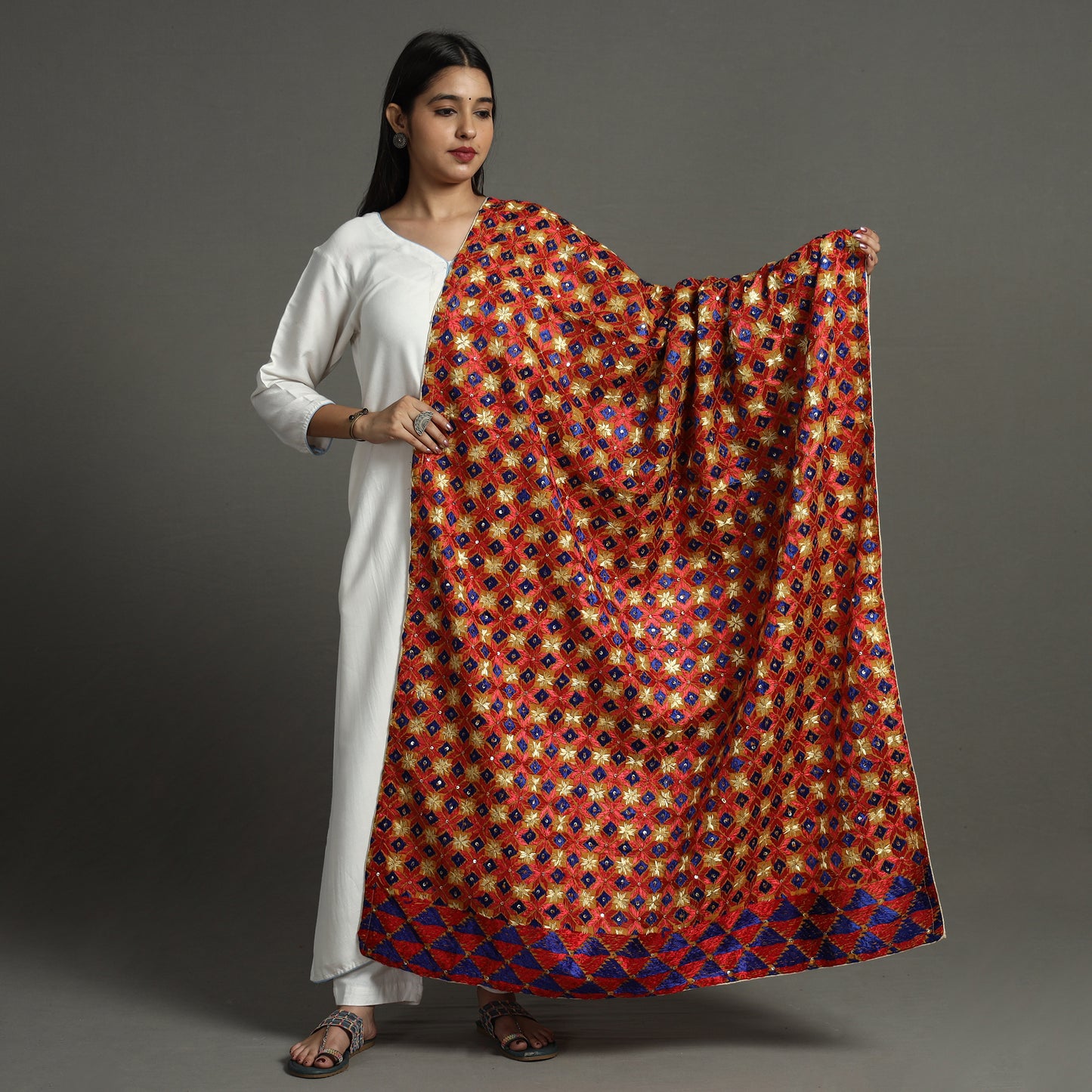 Phulkari Embroidered Dupatta