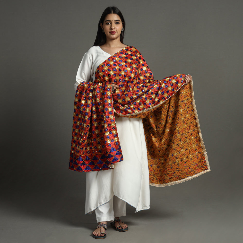 Phulkari Embroidered Dupatta