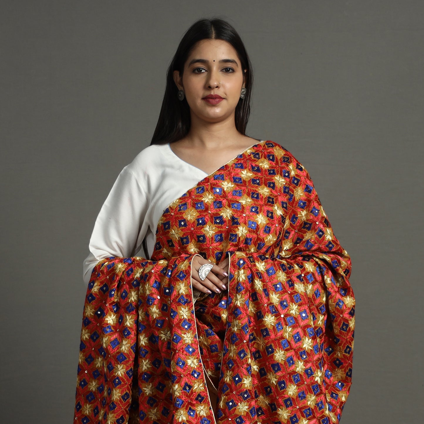 Phulkari Embroidered Dupatta