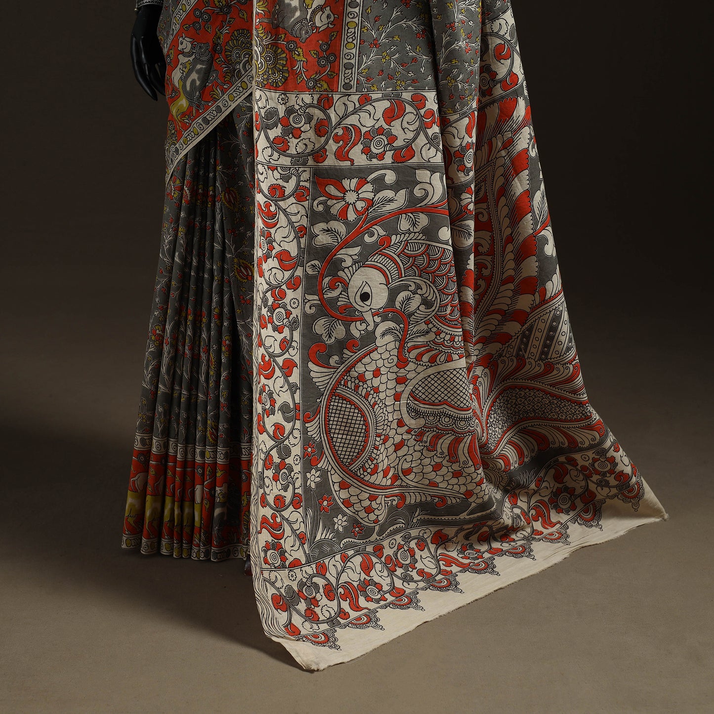 Printed Cotton Kalamkari Saree 13