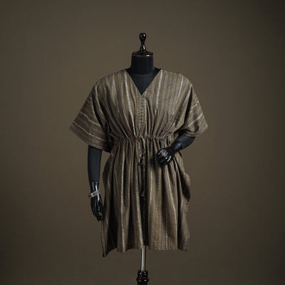 Akola Hand Block Print Natural Dyed Cotton Kaftan (Medium) 180