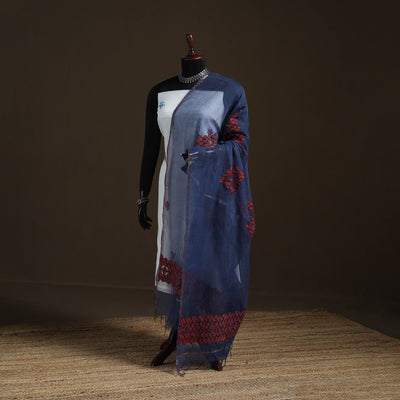 Kota Doria Cotton Barmer Applique Work Dupatta with Zari Border 09