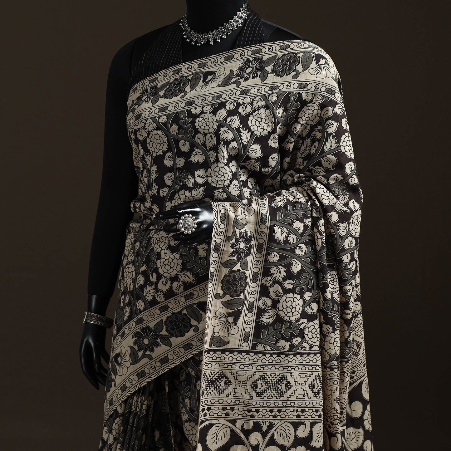 Printed Cotton Kalamkari Saree 14