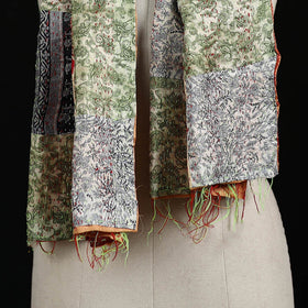 Bengal Kantha Handwork Patchwork Reversible Silk Stole 204
