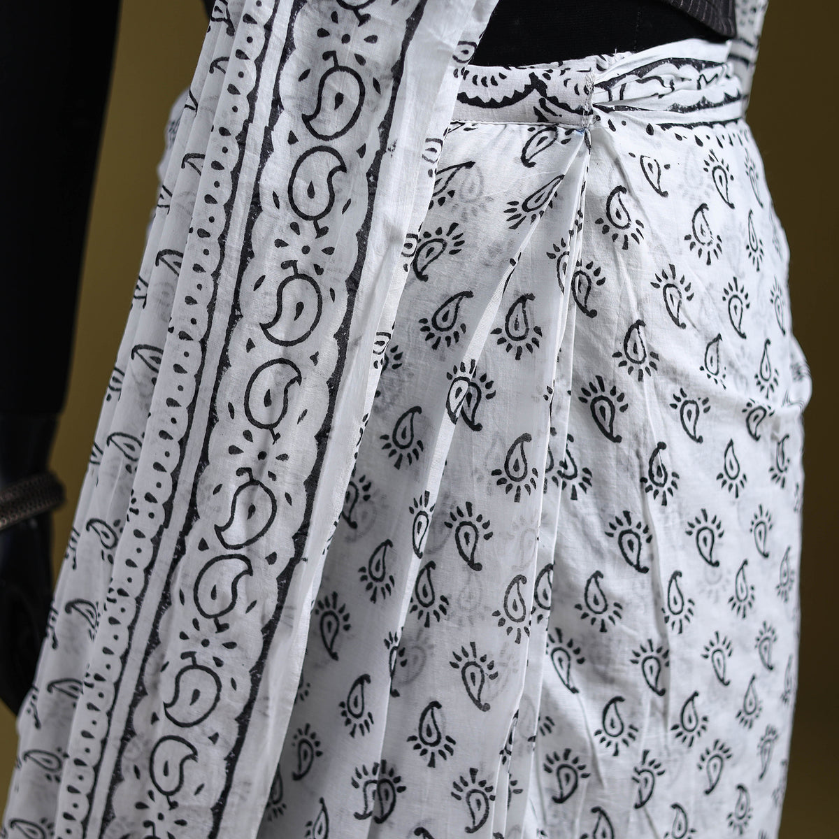 Sanganeri Hand Block Print Pure Mul Cotton Ready To Wear Saree 58