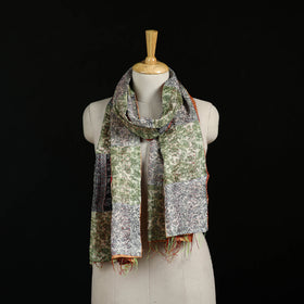 Bengal Kantha Handwork Patchwork Reversible Silk Stole 204