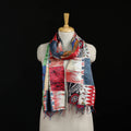 Bengal Kantha Handwork Patchwork Reversible Silk Stole 205