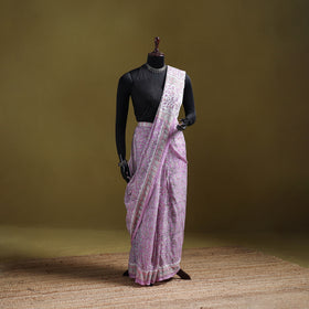 Sanganeri Hand Block Print Pure Mul Cotton Ready To Wear Saree 57