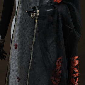 Kota Doria Cotton Barmer Applique Work Dupatta with Zari Border 10