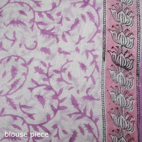 Sanganeri Hand Block Print Pure Mul Cotton Ready To Wear Saree 57