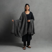 Grey - Kumaun Handwoven Pure Merino Wool Shawl for Women 71