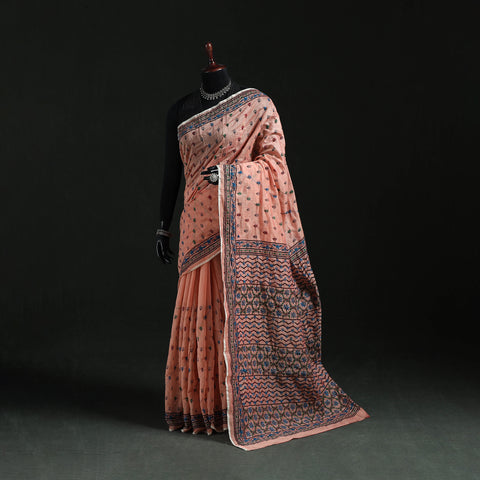 Bengal Kantha Hand Embroidery Silk Cotton Chapa Work Saree 94