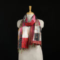 Bengal Kantha Handwork Patchwork Reversible Silk Stole 210