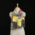 Bengal Kantha Handwork Patchwork Reversible Silk Stole 211