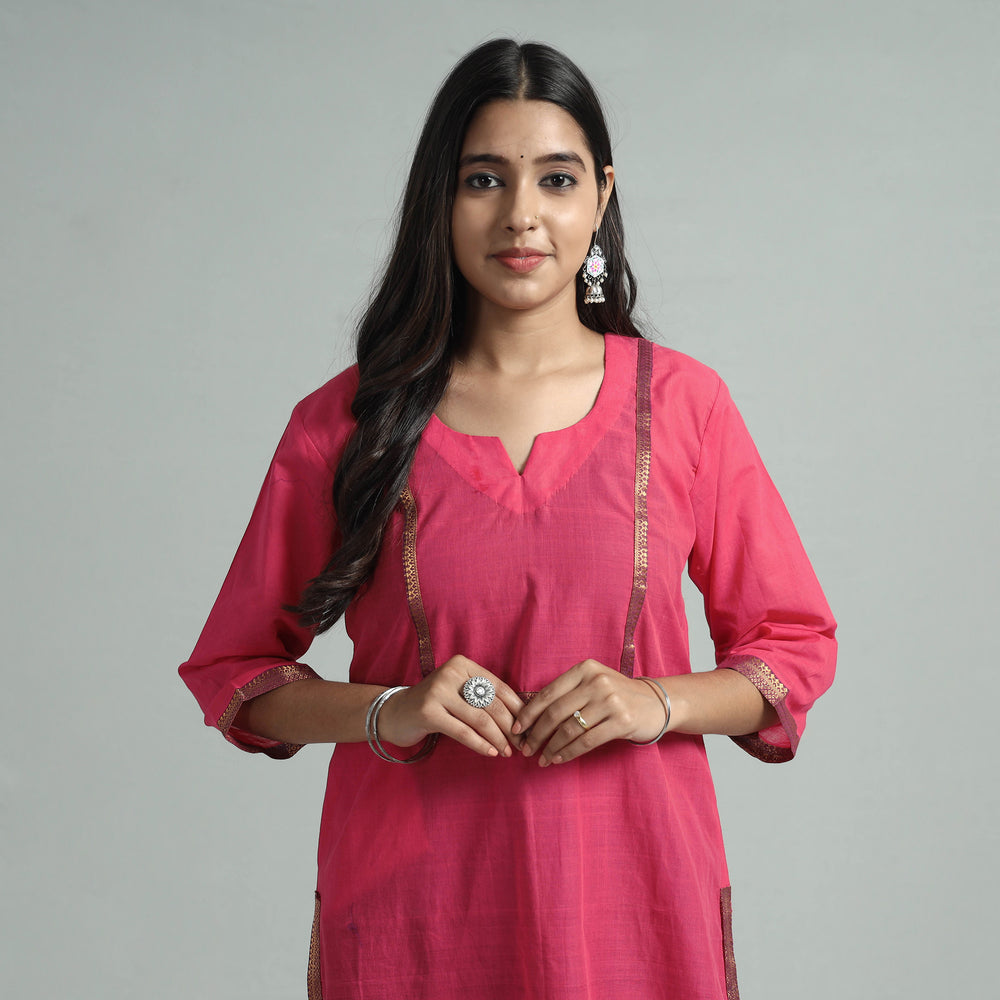 Mangalagiri Kurta with Palazzo & Dupatta Set