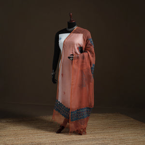 Kota Doria Cotton Barmer Applique Work Dupatta with Zari Border 12