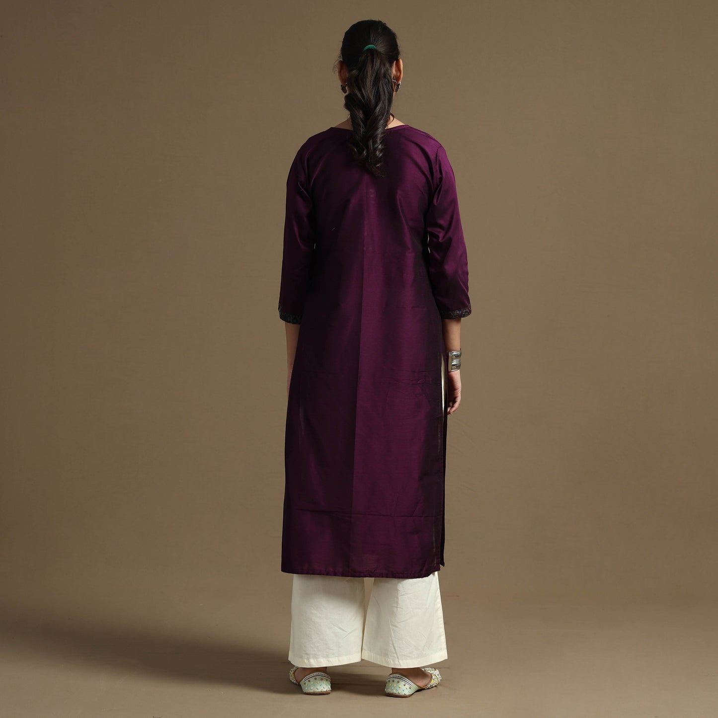 plain silk kurta