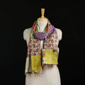 Bengal Kantha Handwork Patchwork Reversible Silk Stole 212