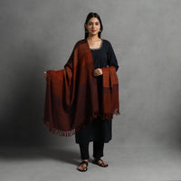 Maroon - Kumaun Handwoven Pure Merino Wool Shawl for Women 70