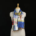 Bengal Kantha Handwork Patchwork Reversible Silk Stole 214