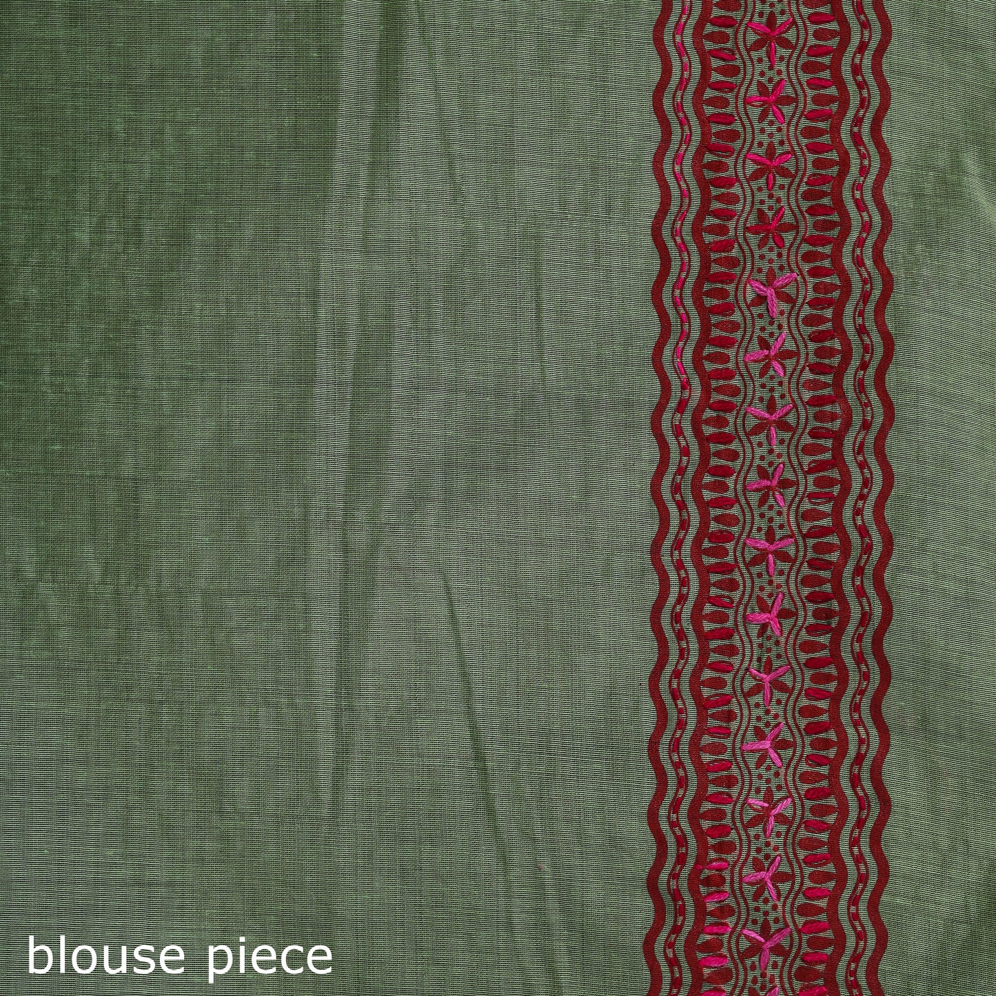 Bengal Kantha Hand Embroidery Silk Cotton Chapa Work Saree 95