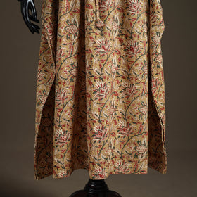 Kalamkari Hand Block Print Natural Dyed Cotton Long Kaftan 184