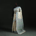 White - Bengal Kantha Hand Embroidery Silk Cotton Chapa Work Saree 96